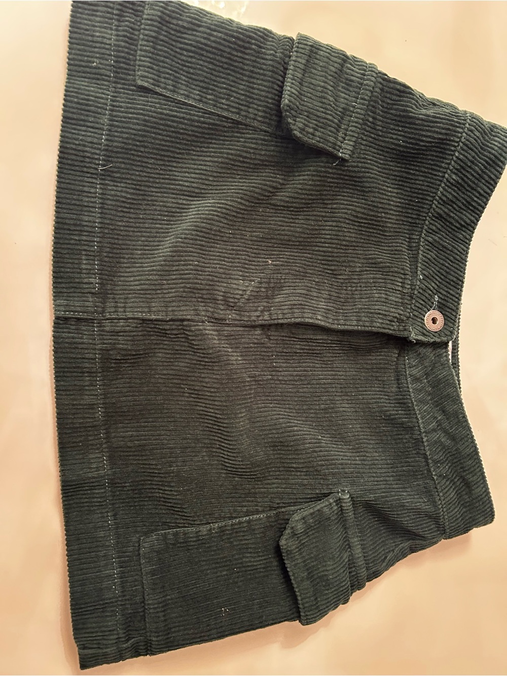 Cotton On Forest Green Corduroy Cargo Skirt